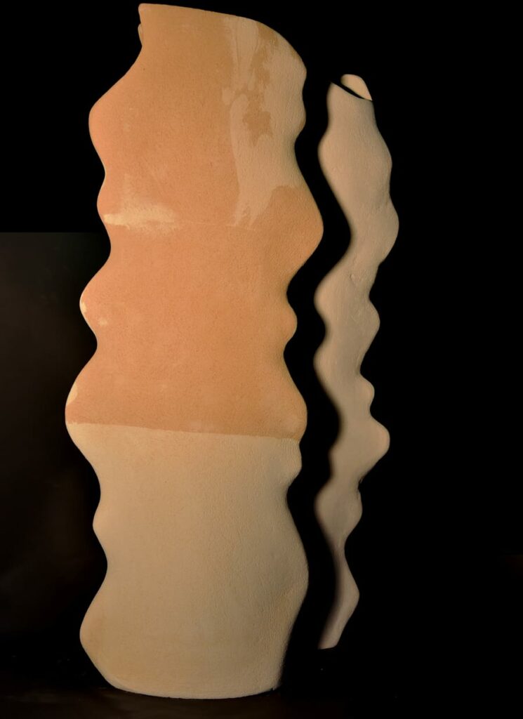 Base lampade in bianco lucido in ceramica